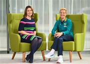 8 March 2023; At Sky Ireland’s International Women’s Day event were Orlaith Ryan, Sky Ireland CCO, and the Republic of Ireland Women’s National Team manager, Vera Pauw. The event was held to launch the return of the ‘Sky WNT Fund’ – a bursary that provides support to WNT players’ academic studies and careers off the pitch.  As part of the event, a panel – including Vera Pauw, Aine O’Gorman, Saoirse Noonan, Head of Women and Girls Football at the FAI, Eileen Gleeson, and Michelle O’Neill, FIFA Assistant Referee – discussed the growth of women’s football in Ireland over the past year, increase in support for the WNT and their qualification for their first ever World Cup. Photo by Stephen McCarthy/Sportsfile