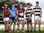 8 March 2023; In attendance at the Masita All-Ireland Post Primary Schools Captains Call at Croke Park in Dublin is Tiarnán Leen of Presentation College Athenry, James Donlon of Summerhill College, Eoin McElholm of Omagh CBS, Harry Shine and Killian Doyle of St Kierans College. The Masita GAA All-Ireland Post Primary Schools Croke Cup and the Masita GAA All-Ireland Post Primary Schools Hogan and Croke Cup will be played in Croke Park on St Patrick’s Day, 17th March 2023. Photo by Eóin Noonan/Sportsfile