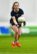 8 March 2023; Áine Boner of Ulster University Magee during the 2023 Yoplait Ladies HEC Cup Final match between DCU Dóchas Éireann and Ulster University Magee at University of Galway Connacht GAA Air Dome in Bekan, Mayo. Photo by Piaras Ó Mídheach/Sportsfile