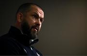 10 March 2023; Head coach Andy Farrell during an Ireland rugby media conference at the Radisson Dublin Airport Hotel in Dublin. Photo by Ramsey Cardy/Sportsfile