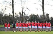 5 March 2023; Louth players before the Allianz Football League Division 2 match between Louth and Kildare at Páirc Mhuire in Ardee, Louth. Photo by Ben McShane/Sportsfile
