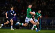 10 March 2023; John Devine of Ireland breaks through the line during the U20 Six Nations Rugby Championship match between Scotland and Ireland at Scotstoun Stadium in Glasgow, Scotland. Photo by Brendan Moran/Sportsfile