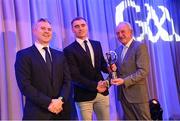 10 March 2023; Pauric Mahony of Ballygunner is presented with his AIB GAA Hurling Club Team of The Year award by GAA Vice President John Murphy, right, and AIB CMO Mark Doyle, at the AIB Club Players Awards at Croke Park in Dublin. Photo by Ramsey Cardy/Sportsfile