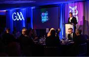 10 March 2023; MC Damian Lawlor during the AIB Club Players Awards at Croke Park in Dublin. Photo by Ramsey Cardy/Sportsfile