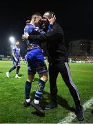 10 March 2023; Dean Williams of Bohemians, left, and Bohemians first team coach Derek Pender celebrate after the SSE Airtricity Men's Premier Division match between St Patrick's Athletic and Bohemians at Richmond Park in Dublin. Photo by Stephen McCarthy/Sportsfile