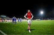 10 March 2023; Sam Curtis of St Patrick's Athletic after his side conceded a second goal during the SSE Airtricity Men's Premier Division match between St Patrick's Athletic and Bohemians at Richmond Park in Dublin. Photo by Stephen McCarthy/Sportsfile