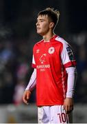 10 March 2023; Thomas Lonergan of St Patrick's Athletic during the SSE Airtricity Men's Premier Division match between St Patrick's Athletic and Bohemians at Richmond Park in Dublin. Photo by Stephen McCarthy/Sportsfile