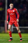 10 March 2023; Jack Moylan of Shelbourne during the SSE Airtricity Men's Premier Division match between Shelbourne and Shamrock Rovers at Tolka Park in Dublin. Photo by Seb Daly/Sportsfile