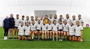 10 March 2023; The DKIT squad before the 2023 Yoplait Ladies HEC Moynihan Cup Final match between ATU Sligo and DKIT at University of Galway Connacht GAA Air Dome in Bekan, Mayo. Photo by Piaras Ó Mídheach/Sportsfile