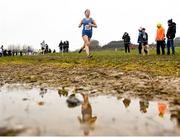 11 March 2023; Chloe Donnellan of Sacred Heart Westport, Mayo, competing in the junior girls 2500m during the 123.ie All-Ireland Schools Cross Country Championships at SETU Sports Campus in Carriganore, Waterford. Photo by David Fitzgerald/Sportsfile