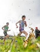 11 March 2023; Ronan Gilbride of St Michaels Enniskillen, Fermanagh, competing in the intermediate boys 5000m during the 123.ie All-Ireland Schools Cross Country Championships at SETU Sports Campus in Carriganore, Waterford. Photo by David Fitzgerald/Sportsfile