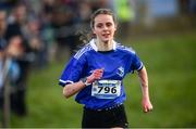 11 March 2023; Anna Gardiner of Assumption Grammar School, Down, on her way to winning the senior girls 3500m during the 123.ie All-Ireland Schools Cross Country Championships at SETU Sports Campus in Carriganore, Waterford. Photo by David Fitzgerald/Sportsfile