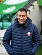 11 March 2023; Treaty United manager Alban Hysa before the SSE Airtricity Women's Premier Division match between Shamrock Rovers and Treaty United at Tallaght Stadium in Dublin. Photo by Stephen Marken/Sportsfile