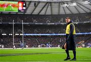11 March 2023; Substitute Owen Farrell of England looks on during the Guinness Six Nations Rugby Championship match between England and France at Twickenham Stadium in London, England. Photo by Harry Murphy/Sportsfile