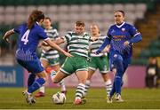 11 March 2023; Jaime Thompson of Shamrock Rovers shoots to score her side's third goal during the SSE Airtricity Women's Premier Division match between Shamrock Rovers and Treaty United at Tallaght Stadium in Dublin. Photo by Stephen Marken/Sportsfile