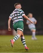 11 March 2023; Jaime Thompson of Shamrock Rovers celebrates after scoring her third goal during the SSE Airtricity Women's Premier Division match between Shamrock Rovers and Treaty United at Tallaght Stadium in Dublin. Photo by Stephen Marken/Sportsfile