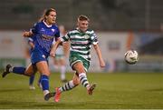 11 March 2023; Jaime Thompson of Shamrock Rovers shoots to score her third and her side's fifth goal during the SSE Airtricity Women's Premier Division match between Shamrock Rovers and Treaty United at Tallaght Stadium in Dublin. Photo by Stephen Marken/Sportsfile