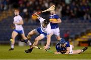 11 March 2023; Jamie Barron of Waterford in action against Alan Tynan of Tipperary during the Allianz Hurling League Division 1 Group B match between Tipperary and Waterford at FBD Semple Stadium in Thurles, Tipperary. Photo by Stephen McCarthy/Sportsfile