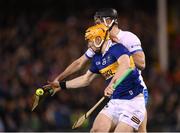 11 March 2023; Jake Morris of Tipperary in action against Mark Fitzgerald of Waterford during the Allianz Hurling League Division 1 Group B match between Tipperary and Waterford at FBD Semple Stadium in Thurles, Tipperary. Photo by Stephen McCarthy/Sportsfile