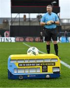 11 March 2023; The Bohemians Dublin Bus ball carrier before the SSE Airtricity Women's Premier Division match between Bohemians and Shelbourne at Dalymount Park in Dublin. Photo by Tyler Miller/Sportsfile