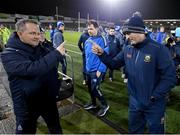 11 March 2023; Waterford manager Davy Fitzgerald, left, and Tipperary manager Liam Cahill after the Allianz Hurling League Division 1 Group B match between Tipperary and Waterford at FBD Semple Stadium in Thurles, Tipperary. Photo by Stephen McCarthy/Sportsfile