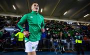 10 March 2023; Sam Prendergast of Ireland runs onto the pitch before the U20 Six Nations Rugby Championship match between Scotland and Ireland at Scotstoun Stadium in Glasgow, Scotland. Photo by Brendan Moran/Sportsfile