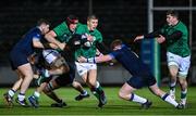 10 March 2023; Sam Prendergast of Ireland is tackled by Craig Davidson of Scotland during the U20 Six Nations Rugby Championship match between Scotland and Ireland at Scotstoun Stadium in Glasgow, Scotland. Photo by Brendan Moran/Sportsfile