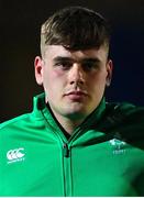 10 March 2023; James McNabney of Ireland before the U20 Six Nations Rugby Championship match between Scotland and Ireland at Scotstoun Stadium in Glasgow, Scotland. Photo by Brendan Moran/Sportsfile