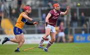 12 March 2023; Conor Whelan of Galway in action against John Conlon of Clare during the Allianz Hurling League Division 1 Group B match between Clare and Galway at Cusack Park in Ennis, Clare. Photo by Ray McManus/Sportsfile