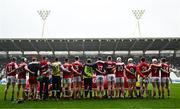12 March 2023; Cork players stand for the team picture before the Allianz Hurling League Division 1 Group A match between Cork and Wexford at Páirc Ui Chaoimh in Cork. Photo by Eóin Noonan/Sportsfile