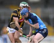 12 March 2023; Conor Burke of Dublin is tackled by Paddy Deegan of Kilkenny during the Allianz Hurling League Division 1 Group A match between Kilkenny and Dublin at UPMC Nowlan Park in Kilkenny. Photo by Piaras Ó Mídheach/Sportsfile