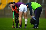 12 March 2023; Conor McDonald of Wexford receives medical attention for an injury during the Allianz Hurling League Division 1 Group A match between Cork and Wexford at Páirc Ui Chaoimh in Cork. Photo by Eóin Noonan/Sportsfile