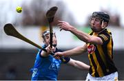 12 March 2023; Conor Delaney of Kilkenny in action against Cian O'Sullivan of Dublin during the Allianz Hurling League Division 1 Group A match between Kilkenny and Dublin at UPMC Nowlan Park in Kilkenny. Photo by John Sheridan/Sportsfile