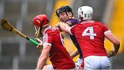 12 March 2023; Liam Óg McGovern of Wexford is tackled by Ciarán Joyce, left, and Eoin Roche of Cork during the Allianz Hurling League Division 1 Group A match between Cork and Wexford at Páirc Ui Chaoimh in Cork. Photo by Eóin Noonan/Sportsfile
