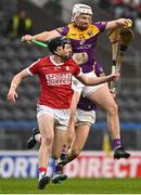 12 March 2023; Rory O'Connor of Wexford in action against Jack O’Connor of Cork during the Allianz Hurling League Division 1 Group A match between Cork and Wexford at Páirc Ui Chaoimh in Cork. Photo by Eóin Noonan/Sportsfile