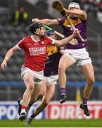 12 March 2023; Rory O'Connor of Wexford in action against Jack O’Connor of Cork during the Allianz Hurling League Division 1 Group A match between Cork and Wexford at Páirc Ui Chaoimh in Cork. Photo by Eóin Noonan/Sportsfile