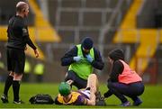 12 March 2023; Matthew O'Hanlon of Wexford receives medical attention for an injury during the Allianz Hurling League Division 1 Group A match between Cork and Wexford at Páirc Ui Chaoimh in Cork. Photo by Eóin Noonan/Sportsfile
