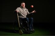 13 March 2023; Wheelchair hurler Pat Carty of Connacht poses for a portrait during the GAA Wheelchair Sports Development Day at Croke Park in Dublin. Photo by Seb Daly/Sportsfile