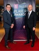 10 March 2023; Jimmy Meagher and Niall Lacey upon arrival at the AIB Club Players Awards at Croke Park in Dublin. Photo by Ramsey Cardy/Sportsfile