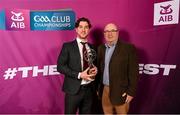 10 March 2023; Andrew McGowan of Kilmacud Crokes, and Darragh Hickey, at the AIB Club Players Awards at Croke Park in Dublin. Photo by Ramsey Cardy/Sportsfile