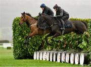 13 March 2023; Delta Work, right, with Keith Donoghue up, and Galvin, with Jody McGarvey up, on the gallops ahead of the Cheltenham Racing Festival at Prestbury Park in Cheltenham, England. Photo by Seb Daly/Sportsfile