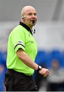 11 March 2023; Referee Jonathan Murphy during the 2023 Yoplait Ladies HEC Giles Cup Final match between University of Ulster and MTU Kerry at University of Galway Connacht GAA Air Dome in Bekan, Mayo. Photo by Piaras Ó Mídheach/Sportsfile