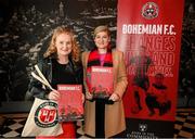 13 March 2023; Mary Fitzpatrick, member of the Seanad, left, and Eimer McCormack, councillor for Cabra/Glasnevin, during the launch of Bohemian FC's Football Social Responsibility and Community Strategy at the Mansion House in Dublin. Photo by Stephen McCarthy/Sportsfile