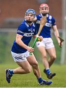 12 March 2023; Tómas Keyes of Laois during the Allianz Hurling League Division 1 Group A match between Antrim and Laois at Corrigan Park in Belfast. Photo by Ramsey Cardy/Sportsfile