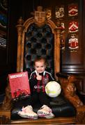 13 March 2023; Bella Harte, age 4, from Chapleizod, Dublin, during the launch of Bohemian FC's Football Social Responsibility and Community Strategy at the Mansion House in Dublin. Photo by Stephen McCarthy/Sportsfile