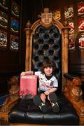 13 March 2023; Bran Hanley, age 4, from Cabra, Dublin, during the launch of Bohemian FC's Football Social Responsibility and Community Strategy at the Mansion House in Dublin. Photo by Stephen McCarthy/Sportsfile