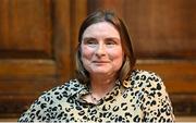 13 March 2023; Karen Halpin, mother of Bohemian's Luke Halpin who represented the club at the first ever Special Champions League, during the launch of Bohemian FC's Football Social Responsibility and Community Strategy at the Mansion House in Dublin. Photo by Stephen McCarthy/Sportsfile