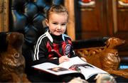 13 March 2023; Bella Harte, age 4, from Chapleizod, during the launch of Bohemian FC's Football Social Responsibility and Community Strategy at the Mansion House in Dublin. Photo by Stephen McCarthy/Sportsfile