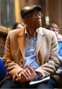 13 March 2023; Lucky Khambule, MASI co-ordinator and the group's co-founder, during the launch of Bohemian FC's Football Social Responsibility and Community Strategy at the Mansion House in Dublin. Photo by Stephen McCarthy/Sportsfile