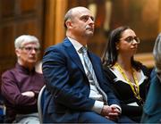 13 March 2023; Billy Hann, chief executive officer, Dublin Bus, and Vivienne Kavanagh, talent development and diversity manager, Dublin Bus, during the launch of Bohemian FC's Football Social Responsibility and Community Strategy at the Mansion House in Dublin. Photo by Stephen McCarthy/Sportsfile